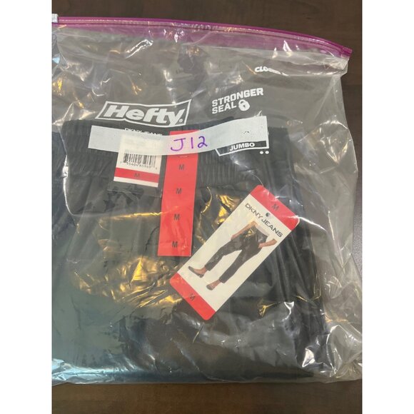 NWT DKNY Faux Leather Pull-On Pants Black Size Medium with Side Pockets Women's - Picture 9 of 9